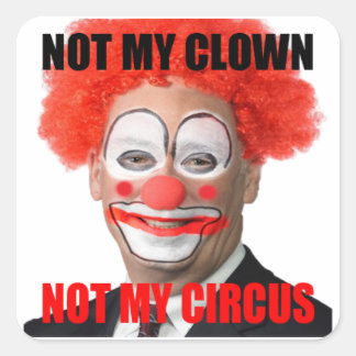 Sticker Carré Greg n'est pas mon clown