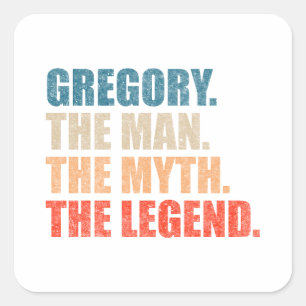Sticker Carré Grégory l'homme la légende le mythe