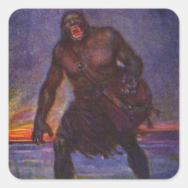Sticker Carré Grendel dans l'autocollant Beowulf