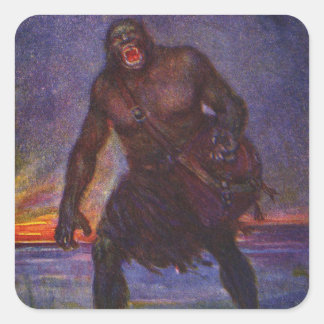 Sticker Carré Grendel dans l'autocollant Beowulf