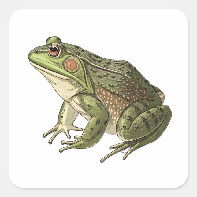 Sticker Carré Grenouille (Devant)