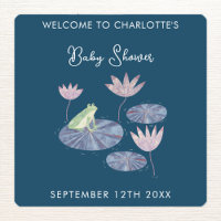Grenouille dans un Baby shower mignon en étang Lil
