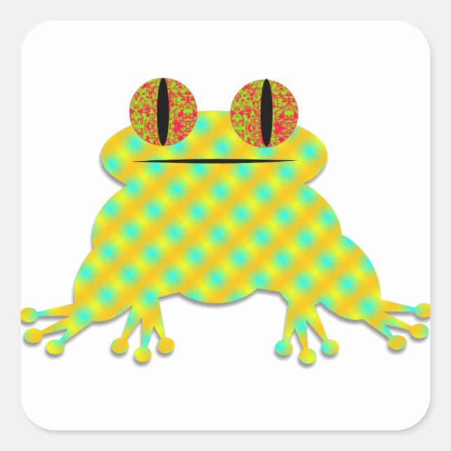 Sticker Carré Grenouille mûre (Devant)