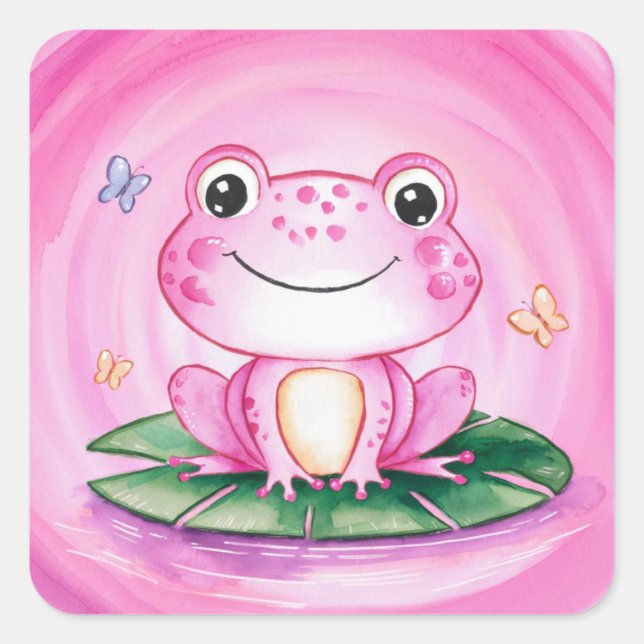 Sticker Carré Grenouille mûre (Devant)