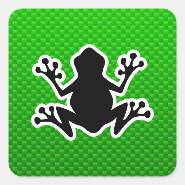 Sticker Carré Grenouille verte (Devant)