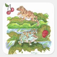 Grenouilles PacMan pourchassant des fruits