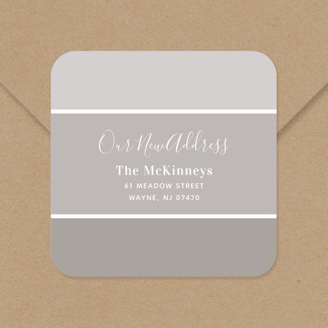 Sticker Carré Grige Paint Swatch Nouvelle adresse (Créateur téléchargé)
