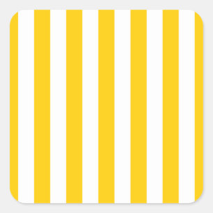 Sticker Carré Grilles Verticales Jaune Et Blanc Gratté