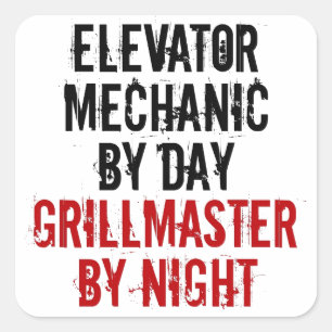 Sticker Carré Grillmaster Elevator Mécanique