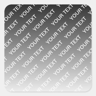 Sticker Carré Gris (couleur changeable) Ombre & Motif de texte