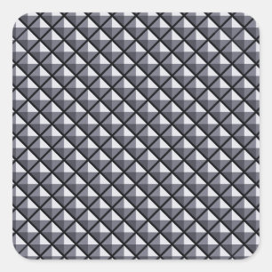 Sticker Carré Gris de métal, look métallique, grille cloutée