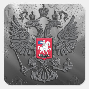 Sticker Carré Gris russe de drapeau de symbole