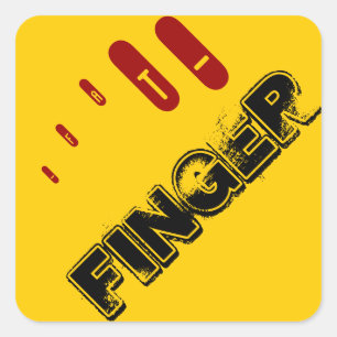 Sticker Carré gros doigt
