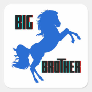 Sticker Carré Grother Horse Rearing