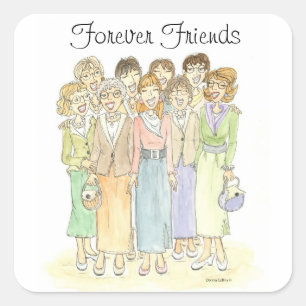 Sticker Carré Groupe d'amis de Ladies Forever