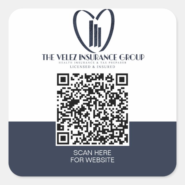 Sticker Carré Groupe d'assurance Velez (Devant)