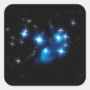 Sticker Carré Groupe d'étoile bleue de Pleiades