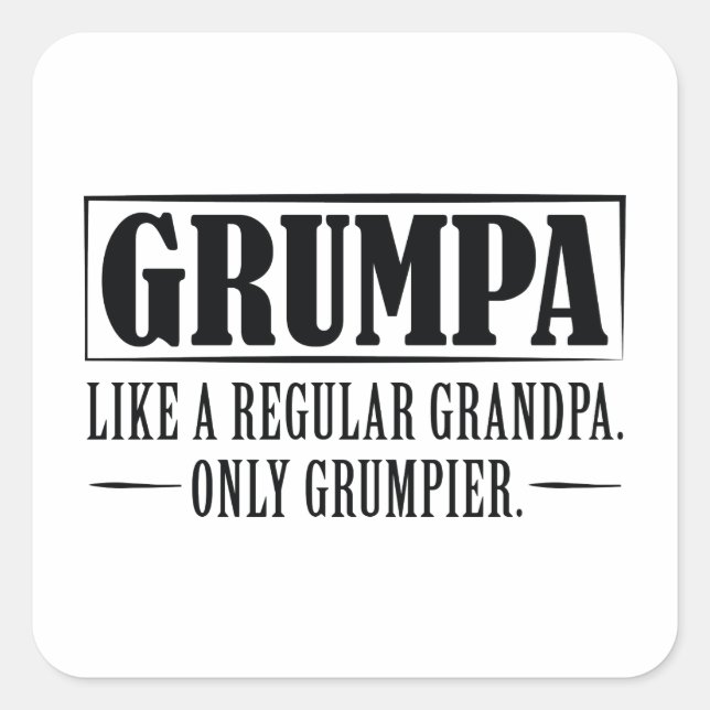Sticker Carré Grumpa (Devant)