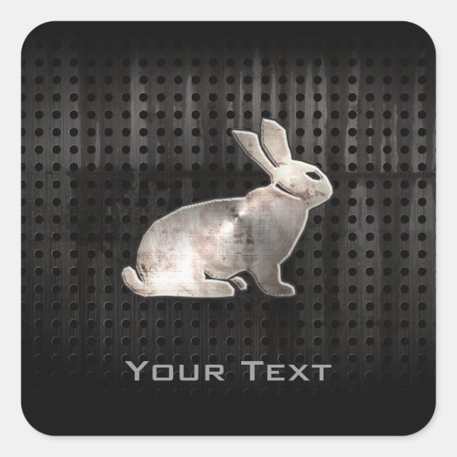 Sticker Carré Grunge Bunny (Devant)