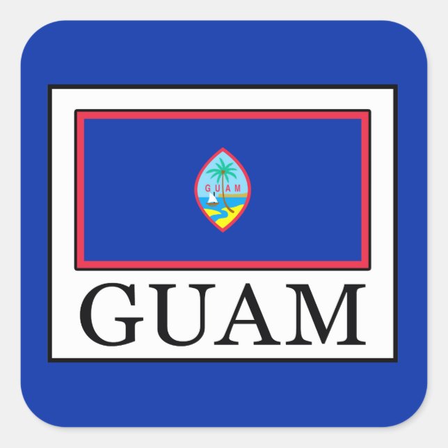 Sticker Carré Guam (Devant)