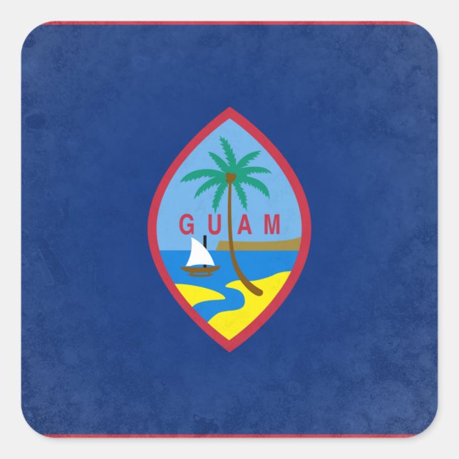 Sticker Carré Guam (Devant)