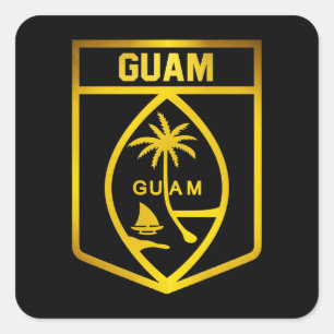 Sticker Carré Guam Emblem