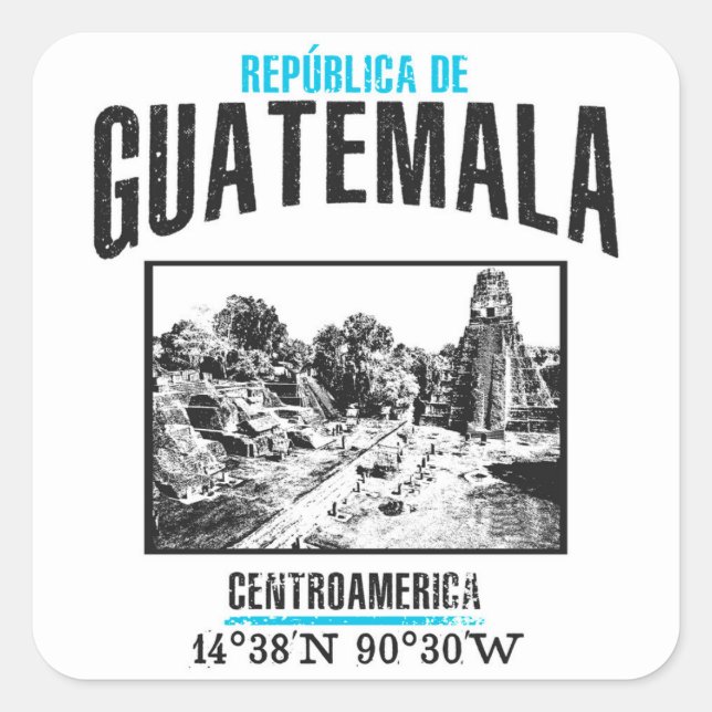 Sticker Carré Guatemala (Devant)