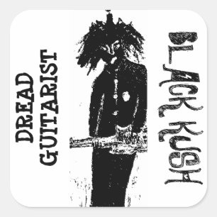 Sticker Carré GUITARISTE D'ÉPouvante BLACK KUSH