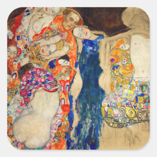 Sticker Carré Gustav Klimt - La Mariée (inachevé)