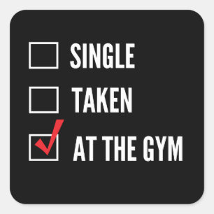 Sticker Carré Gymnase de statut de rapport