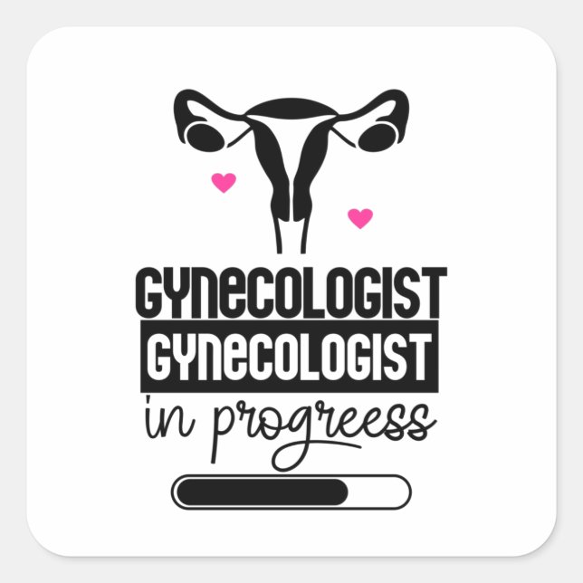 Sticker Carré Gynécologue En Cours (Devant)