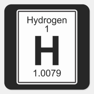 Sticker Carré H - Hydrogène