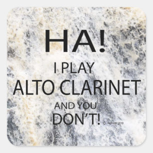 Sticker Carré Ha Alto Clarinet