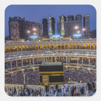 Sticker Carré Hadj musulman, La Mecque Arabie Saoudite