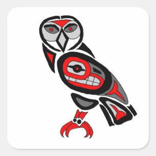 Sticker Carré Haida Owl 2014