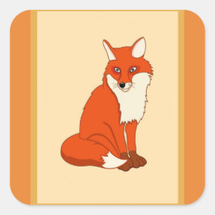 Sticker Carré Hala le Fox