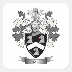 Sticker Carré Hall Famille Crest Armoiries