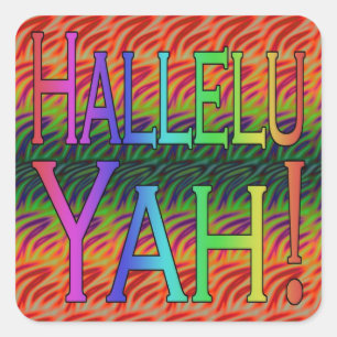 Sticker Carré Hallelu Yah !