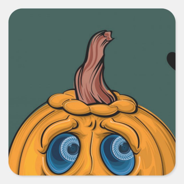 Sticker Carré Halloween (Devant)