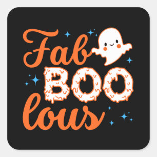 Sticker Carré Halloween Boo Funny