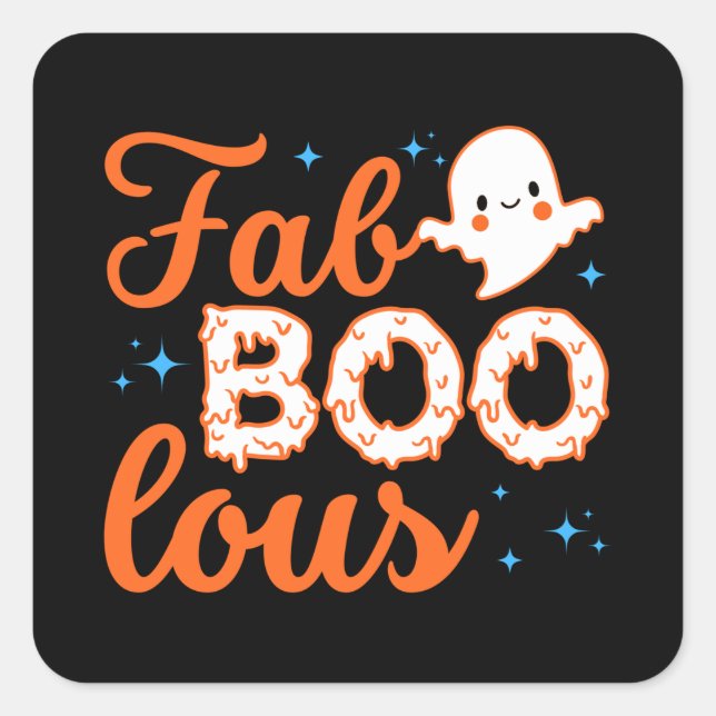 Sticker Carré Halloween Boo Funny (Devant)