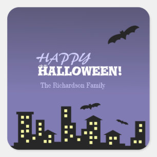 Sticker Carré Halloween du paysage