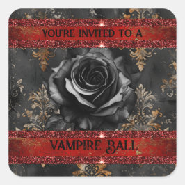 Sticker Carré Halloween éffrayant vampire