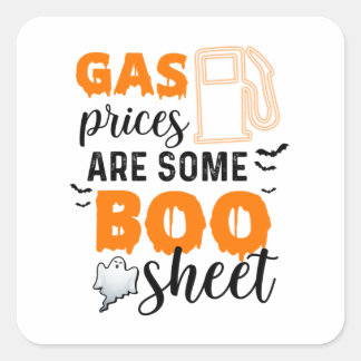Sticker Carré Halloween Gas Prices Are Some Boo Birthday