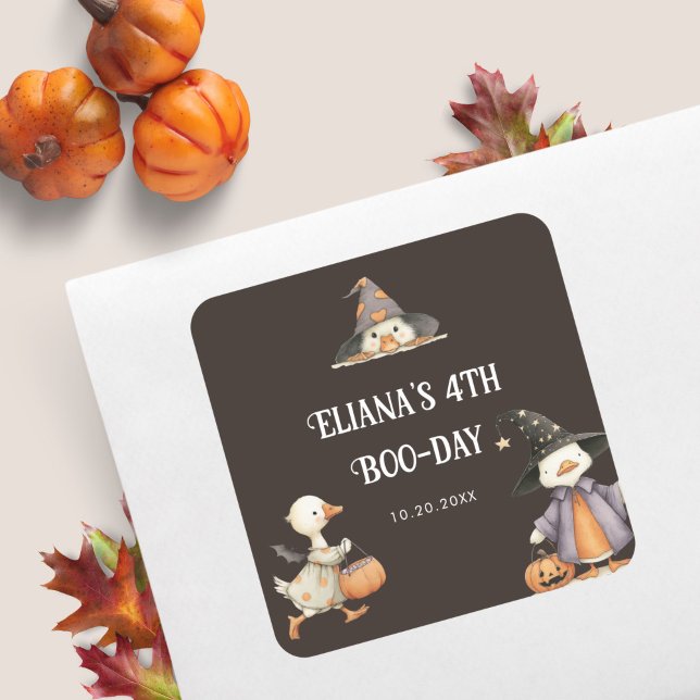 Sticker Carré Halloween Goose Anniversaire de enfant soirée cost (Créateur téléchargé)