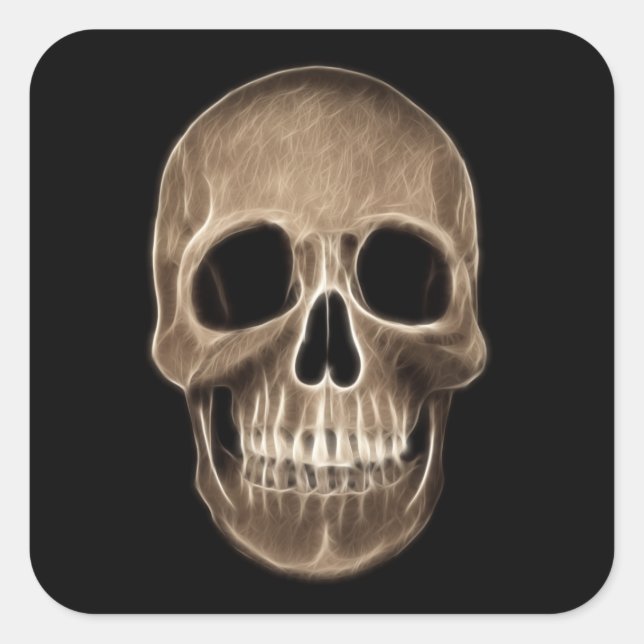 Sticker Carré Halloween Halloween Skeleton X-Ray (Devant)