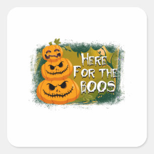 Sticker Carré Halloween Here