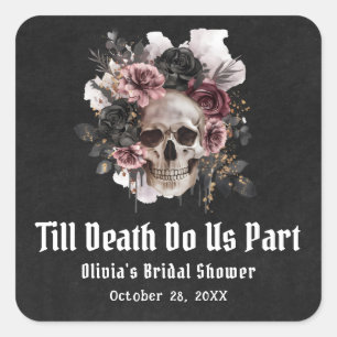 Sticker Carré Halloween Jusqu'à la mort Faisons-nous partie Fête