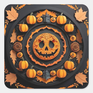 Sticker Carré Halloween Papercuat Mandala