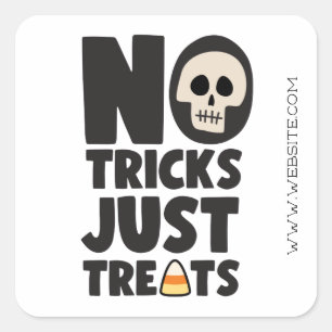 Sticker Carré Halloween Pas De Trucs Juste Traite